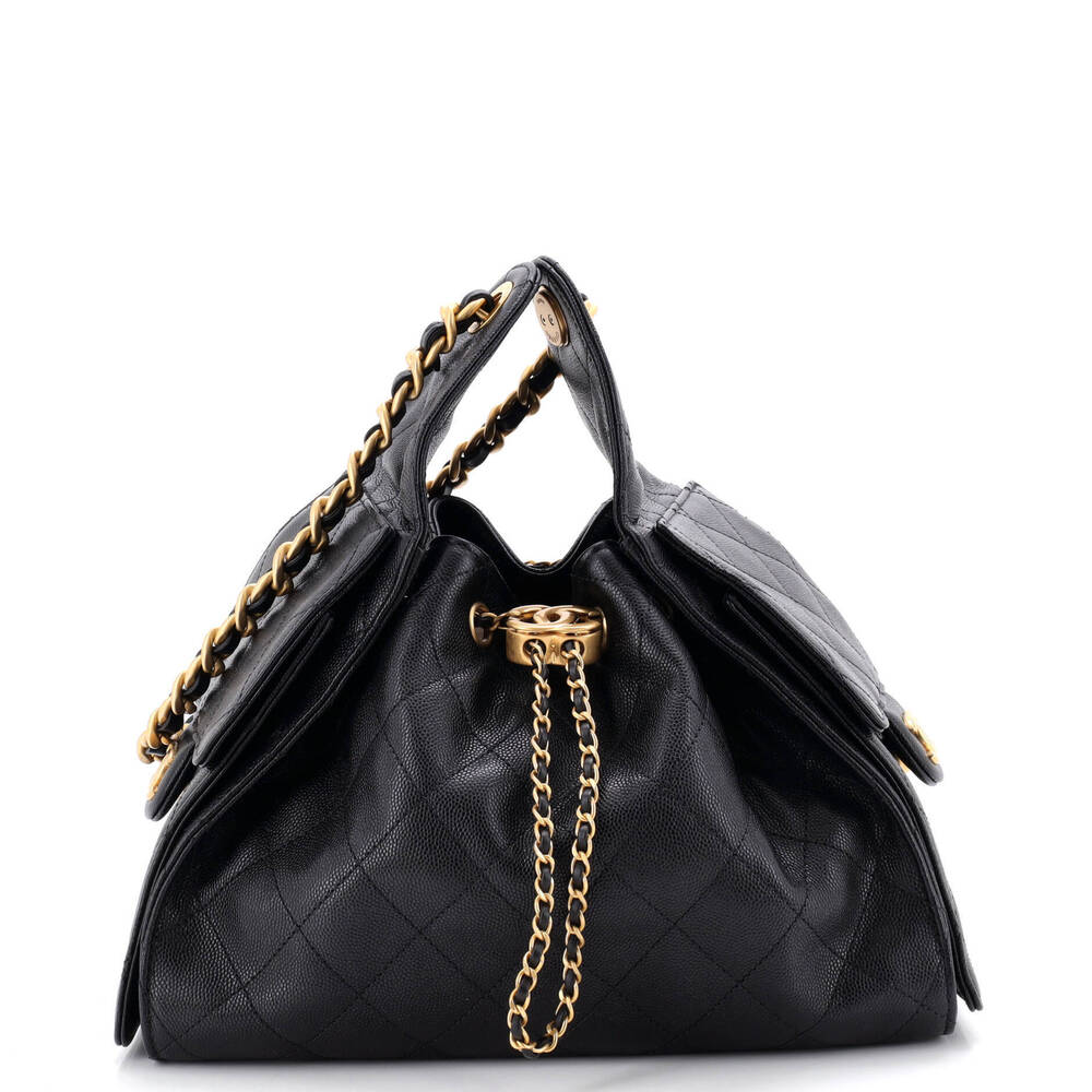 Chanel Small 25 Hobo Bag Quilted Caviar